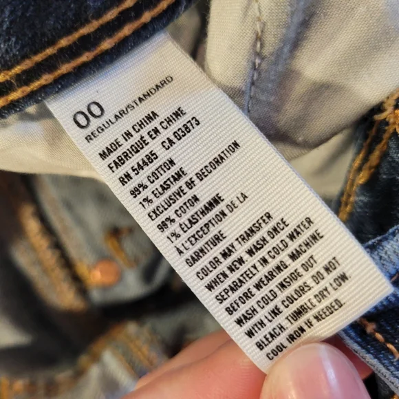 American Eagle 'Kick Boot' Low Rise Boot Cut Denim Jeans - Picture 7 of 7